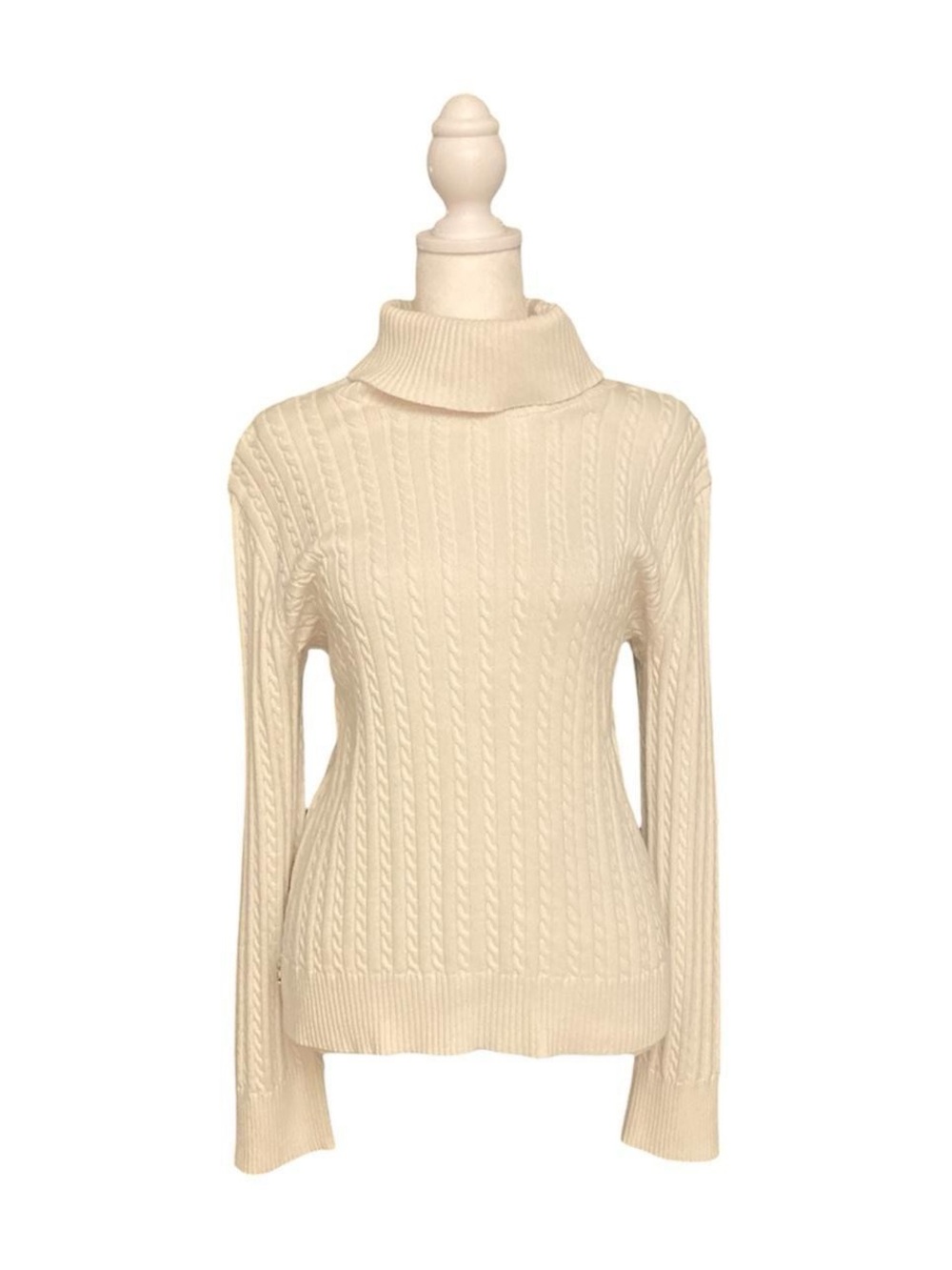 American Living White Turtleneck Sweater